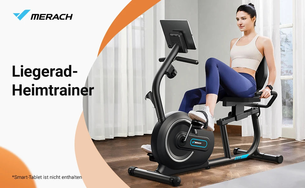 MERACH Recumbent Exercise Bike for Home with Smart Bluetooth Exclusive App Connectivity Heart Rate Handle   Magnetic Bikes S08