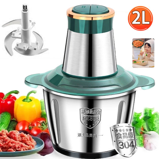 Electric Meat Grinders 3L Food Crusher 6S Stainless Steel Multifunctional Vegetable Slicer Processor Chopper Kitchen Appliances