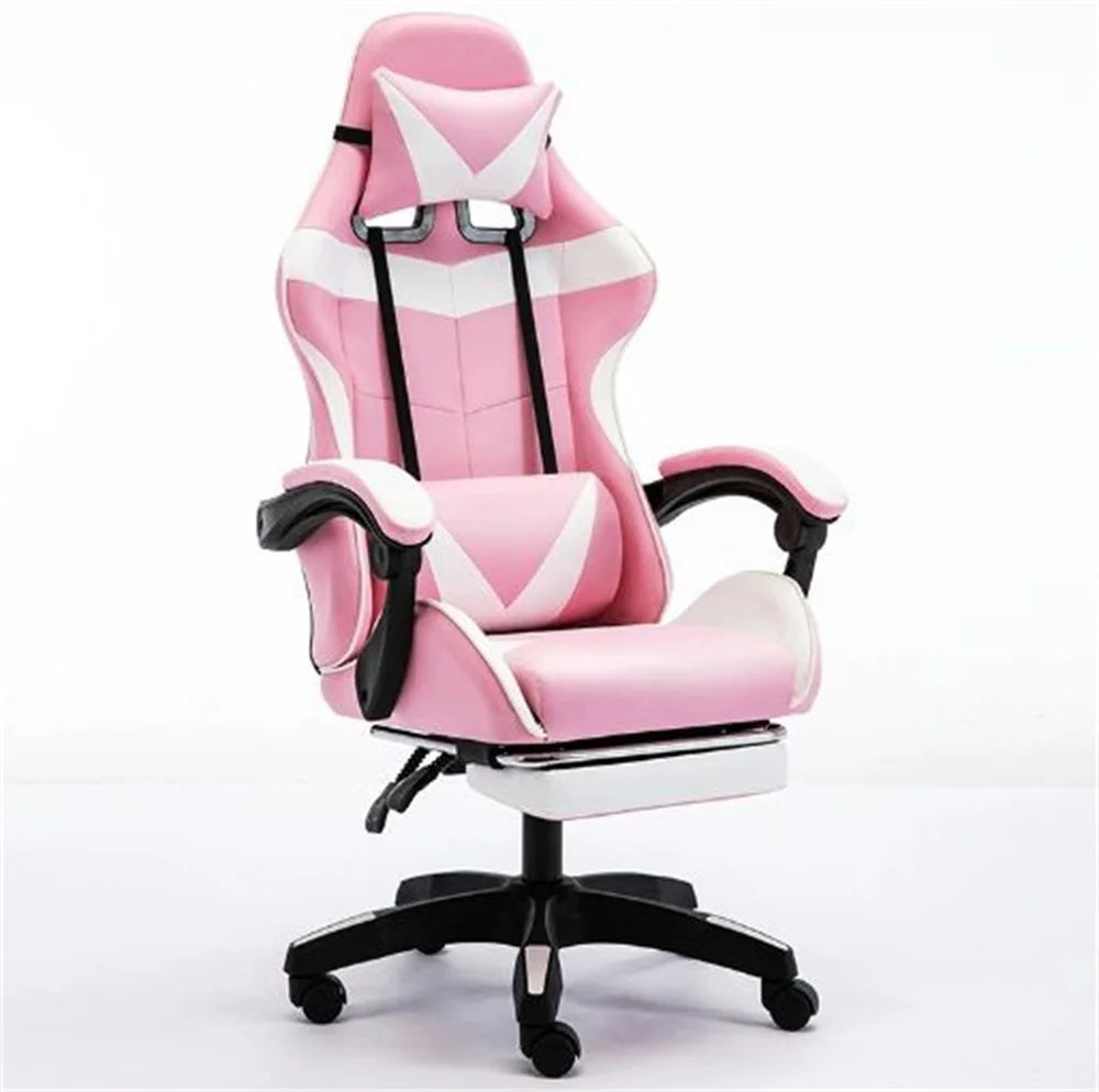 Gaming Chair Office Lumbar Support Swivel Desk Armchair Wheels Office Home Chairs Professional Lol Computer Wcg Choose Color Black Blue Pink White