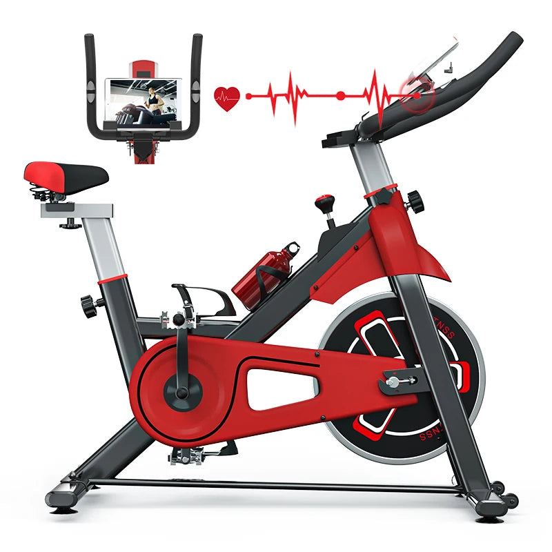 Home fitness Exercise Bike Indoor Cycling Bike with LCD Monitor Exercise Bike 120kg Home Fitness Bike Silent Stationary Bicycles