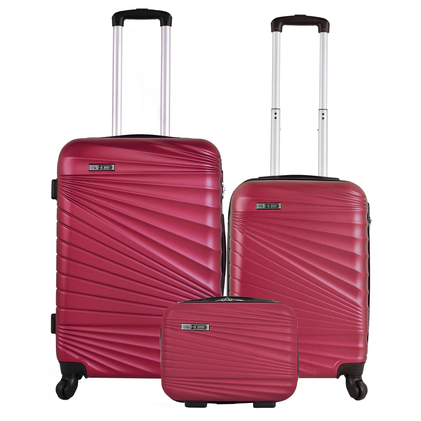 Travel Suitcases Well Home Furniture & Decoration Set of 3/4 Cabin Suitcases 56Cm/Medium 66Cm/Large 76cm and Toiletry Bag 23cm