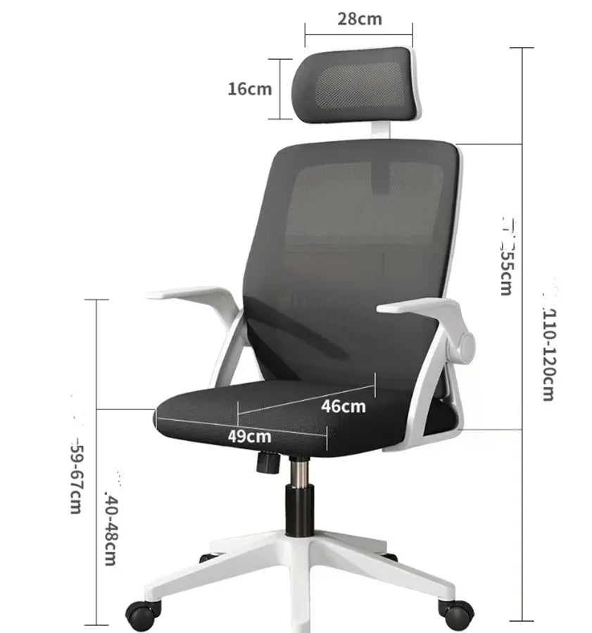 Office chair with Lumbar support swivel desk armchair wheels office room room ergonomic Gaming desk tulipu Nordic chair black Gray