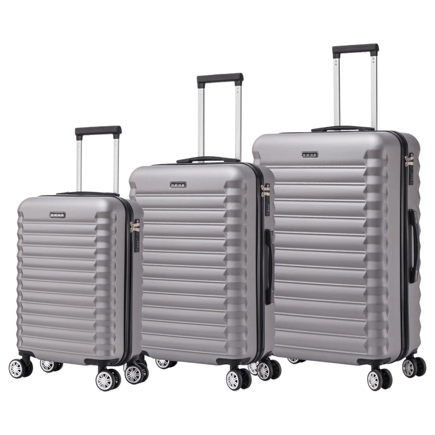 Set of Elegant Travel Suitcases: Lightweight Abs Shell, Numeric Lock, 4 360 Rotating Wheels ° ,Aluminum Telescopic Handle Suitcase Set Trolley Cabin Suitcase (6990 M008 8001 8002 8008 6020 D7)