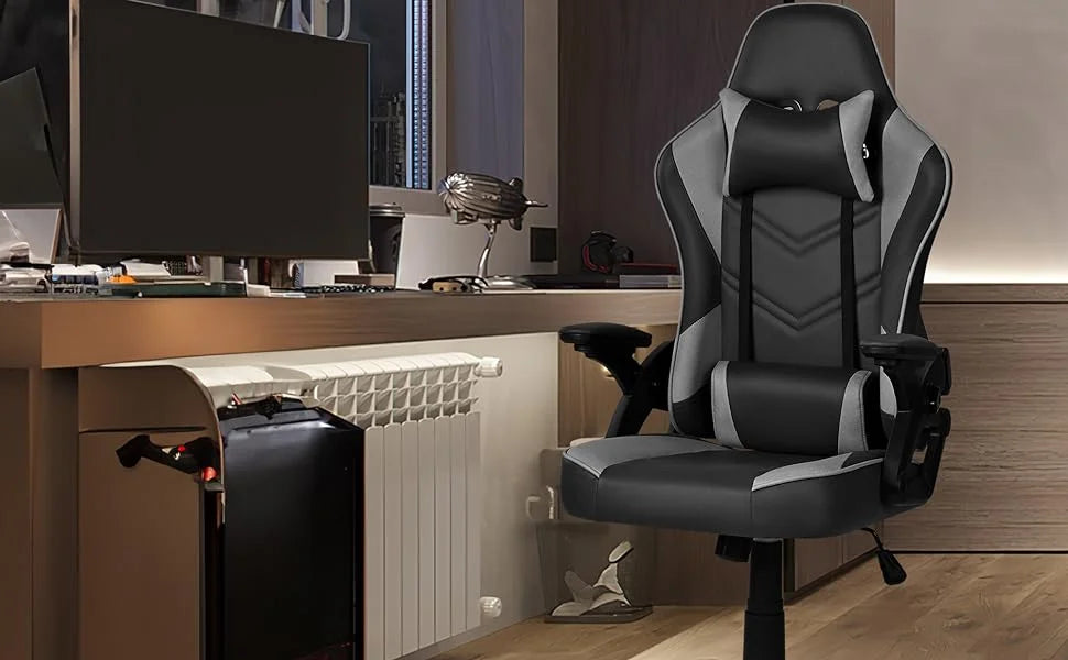 T-Lovendo Professional Gamer Chair |   Ergonomic |   Breathable Fabric |   Anti-Stain |   Comfortable Armrests |   Adjustable Height |   Reclining Backrest