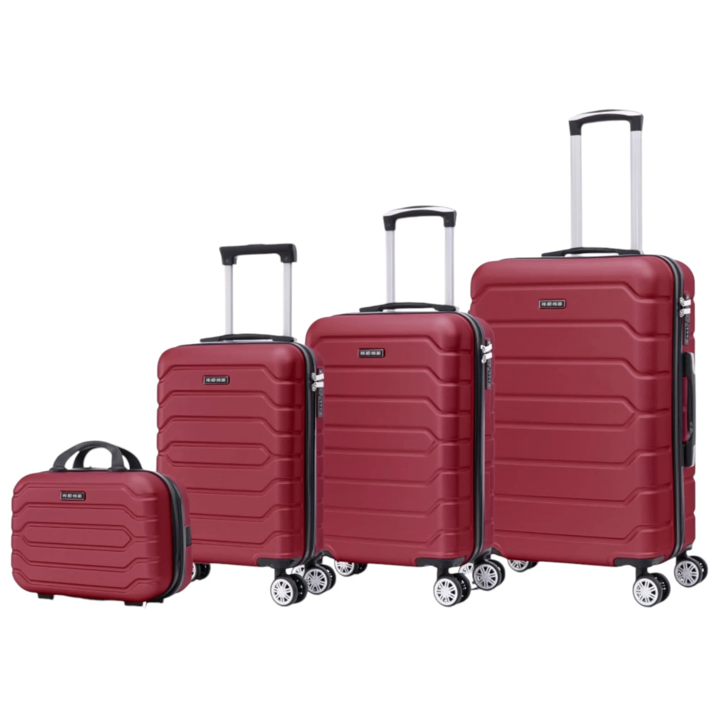 Set of Elegant Travel Suitcases: Lightweight Abs Shell, Numeric Lock, 4 360 Rotating Wheels ° ,Aluminum Telescopic Handle Suitcase Set Trolley Cabin Suitcase (6990 M008 8001 8002 8008 6020 D7)