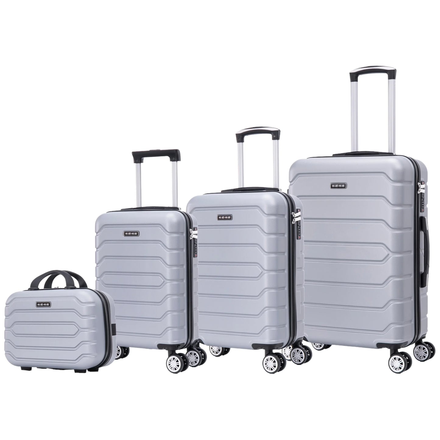 Set of Elegant Travel Suitcases: Lightweight Abs Shell, Numeric Lock, 4 360 Rotating Wheels ° ,Aluminum Telescopic Handle Suitcase Set Trolley Cabin Suitcase (6990 M008 8001 8002 8008 6020 D7)