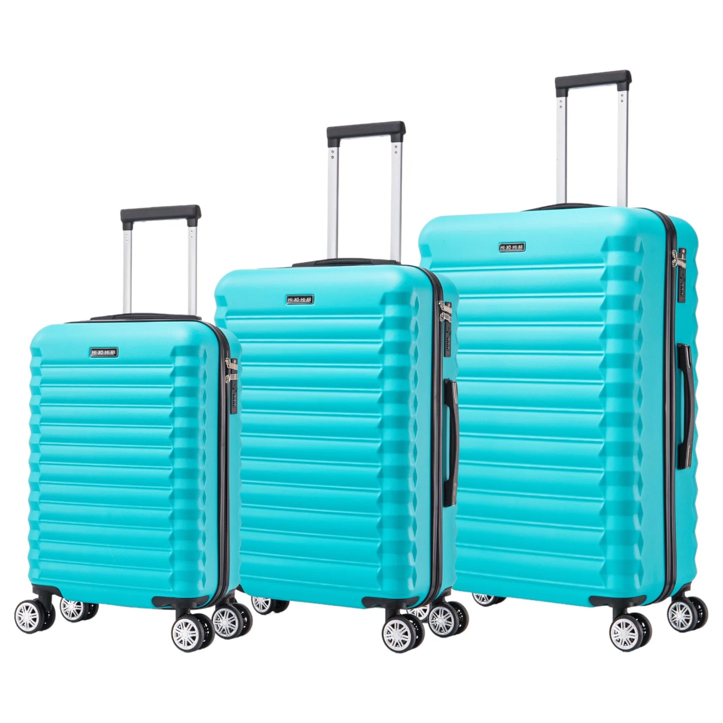 Set of Elegant Travel Suitcases: Lightweight Abs Shell, Numeric Lock, 4 360 Rotating Wheels ° ,Aluminum Telescopic Handle Suitcase Set Trolley Cabin Suitcase (6990 M008 8001 8002 8008 6020 D7)