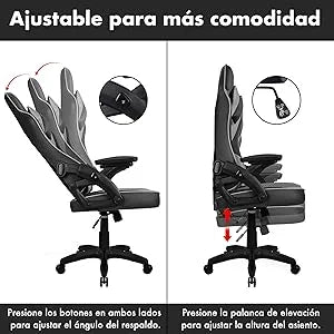 T-Lovendo Professional Gamer Chair |   Ergonomic |   Breathable Fabric |   Anti-Stain |   Comfortable Armrests |   Adjustable Height |   Reclining Backrest