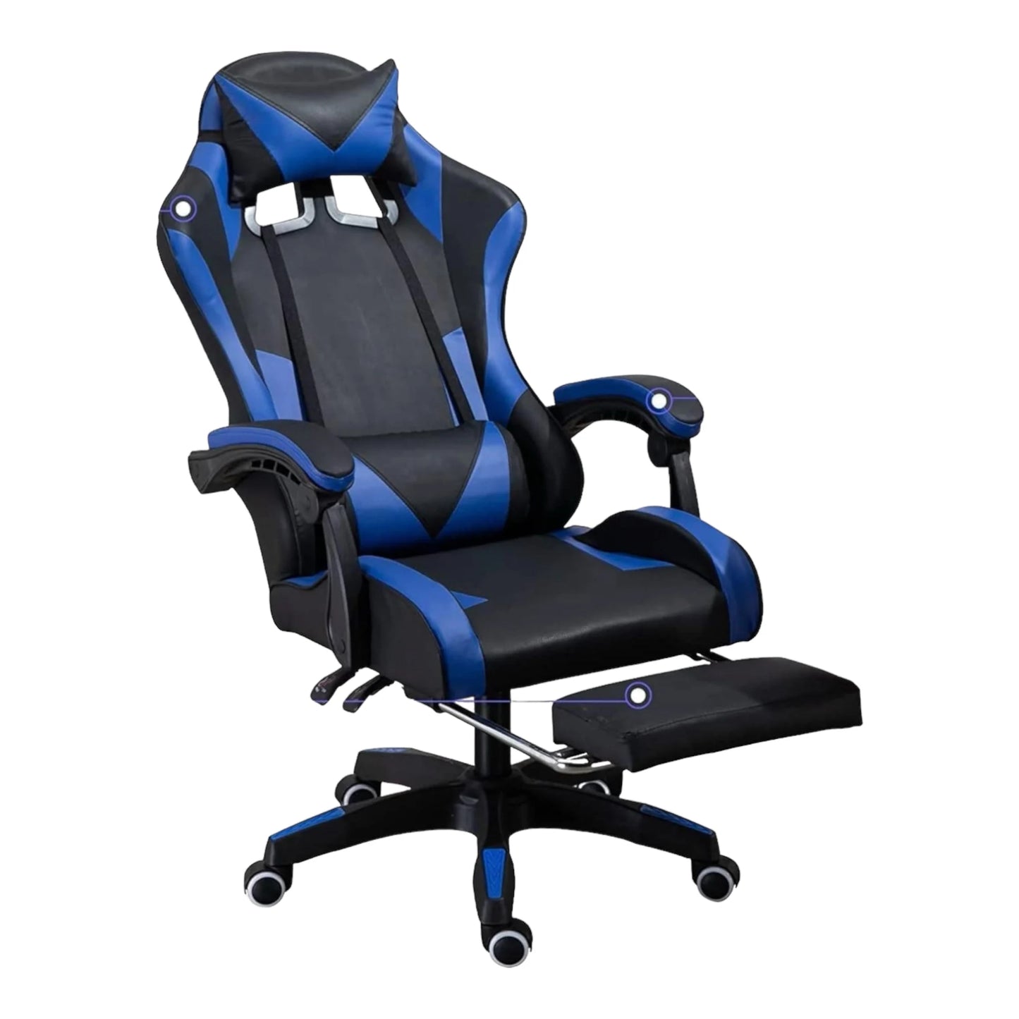 Gaming chair for desk, office and revolving Online games. Comfortable height adjustable chair for ergonomic Gaming, faux leather, gaming and office Gaming racing chair It is ergonomic and with modern design. (S001 7490 8490)