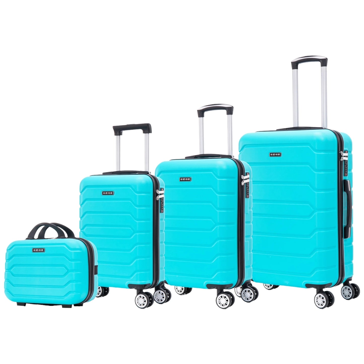 Set of Elegant Travel Suitcases: Lightweight Abs Shell, Numeric Lock, 4 360 Rotating Wheels ° ,Aluminum Telescopic Handle Suitcase Set Trolley Cabin Suitcase (6990 M008 8001 8002 8008 6020 D7)