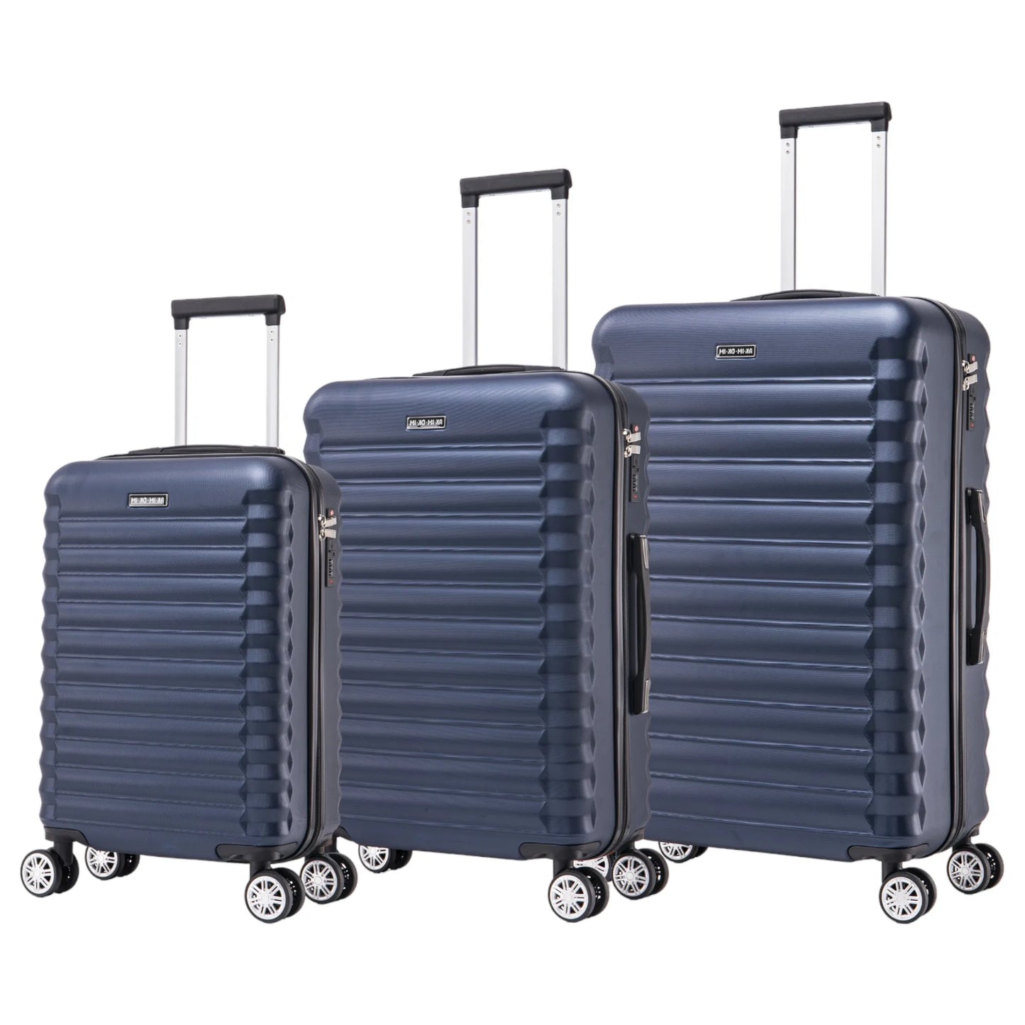 Set of Elegant Travel Suitcases: Lightweight Abs Shell, Numeric Lock, 4 360 Rotating Wheels ° ,Aluminum Telescopic Handle Suitcase Set Trolley Cabin Suitcase (6990 M008 8001 8002 8008 6020 D7)