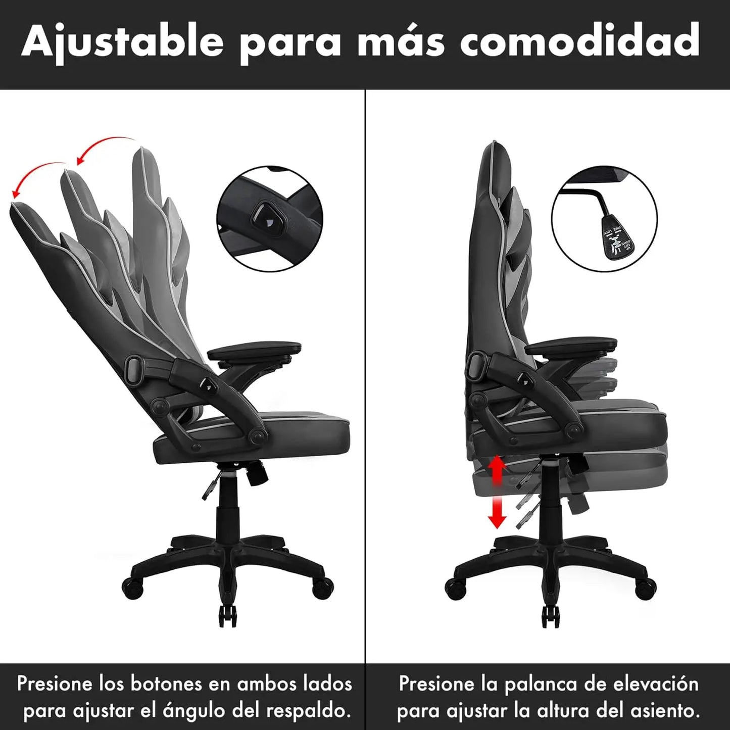 T-Lovendo Professional Gamer Chair |   Ergonomic |   Breathable Fabric |   Anti-Stain |   Comfortable Armrests |   Adjustable Height |   Reclining Backrest