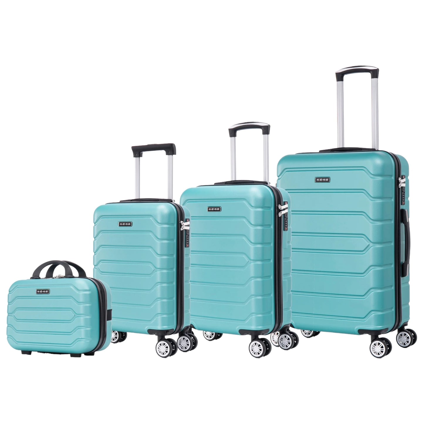 Set of Elegant Travel Suitcases: Lightweight Abs Shell, Numeric Lock, 4 360 Rotating Wheels ° ,Aluminum Telescopic Handle Suitcase Set Trolley Cabin Suitcase (6990 M008 8001 8002 8008 6020 D7)