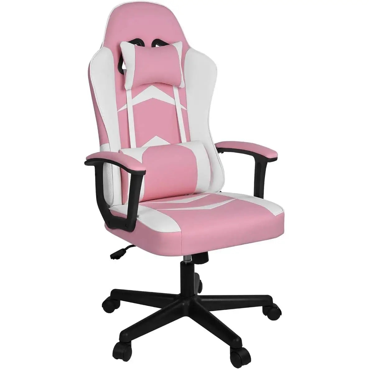 T-Lovendo - Gaming Chair with Lumbar and Cervical Cushion, Ergonomic, Height Adjustable and Reclining