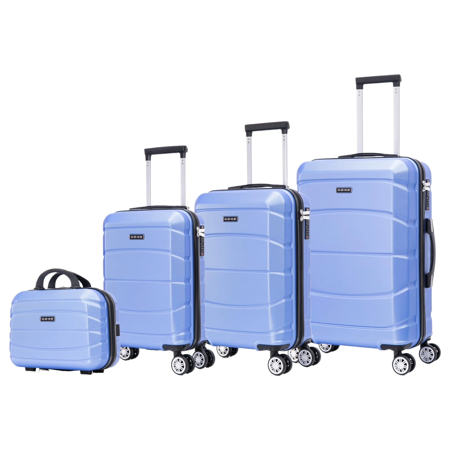 Set of Elegant Travel Suitcases: Lightweight Abs Shell, Numeric Lock, 4 360 Rotating Wheels ° ,Aluminum Telescopic Handle Suitcase Set Trolley Cabin Suitcase (6990 M008 8001 8002 8008 6020 D7)