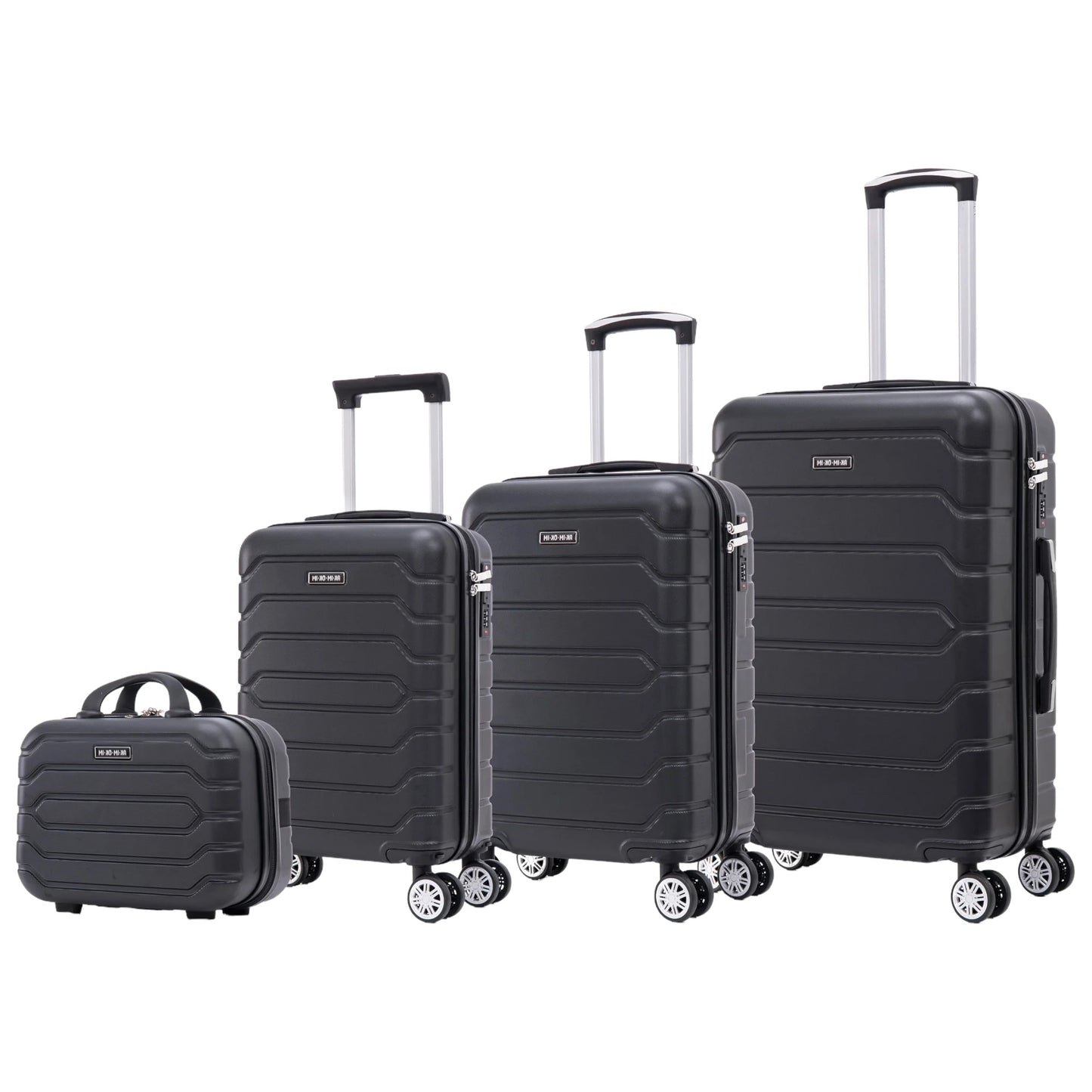 Set of Elegant Travel Suitcases: Lightweight Abs Shell, Numeric Lock, 4 360 Rotating Wheels ° ,Aluminum Telescopic Handle Suitcase Set Trolley Cabin Suitcase (6990 M008 8001 8002 8008 6020 D7)