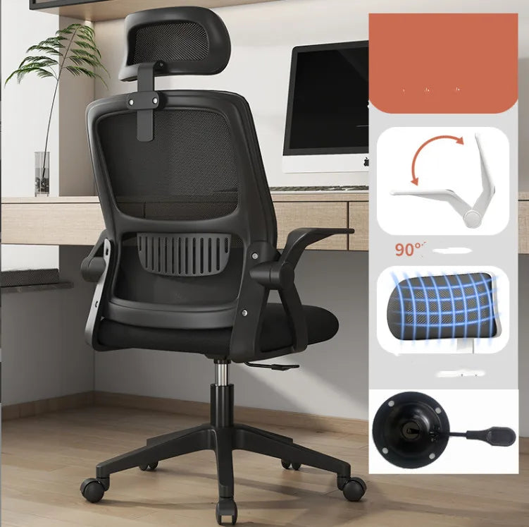 Office chair with Lumbar support swivel desk armchair wheels office room room ergonomic Gaming desk tulipu Nordic chair black Gray