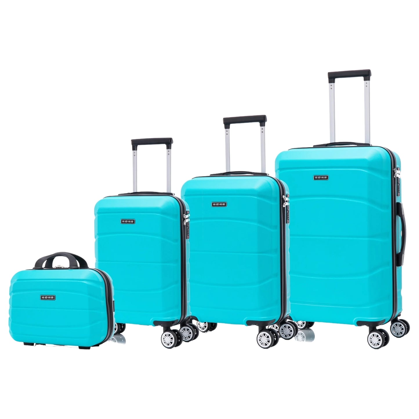 Set of Elegant Travel Suitcases: Lightweight Abs Shell, Numeric Lock, 4 360 Rotating Wheels ° ,Aluminum Telescopic Handle Suitcase Set Trolley Cabin Suitcase (6990 M008 8001 8002 8008 6020 D7)