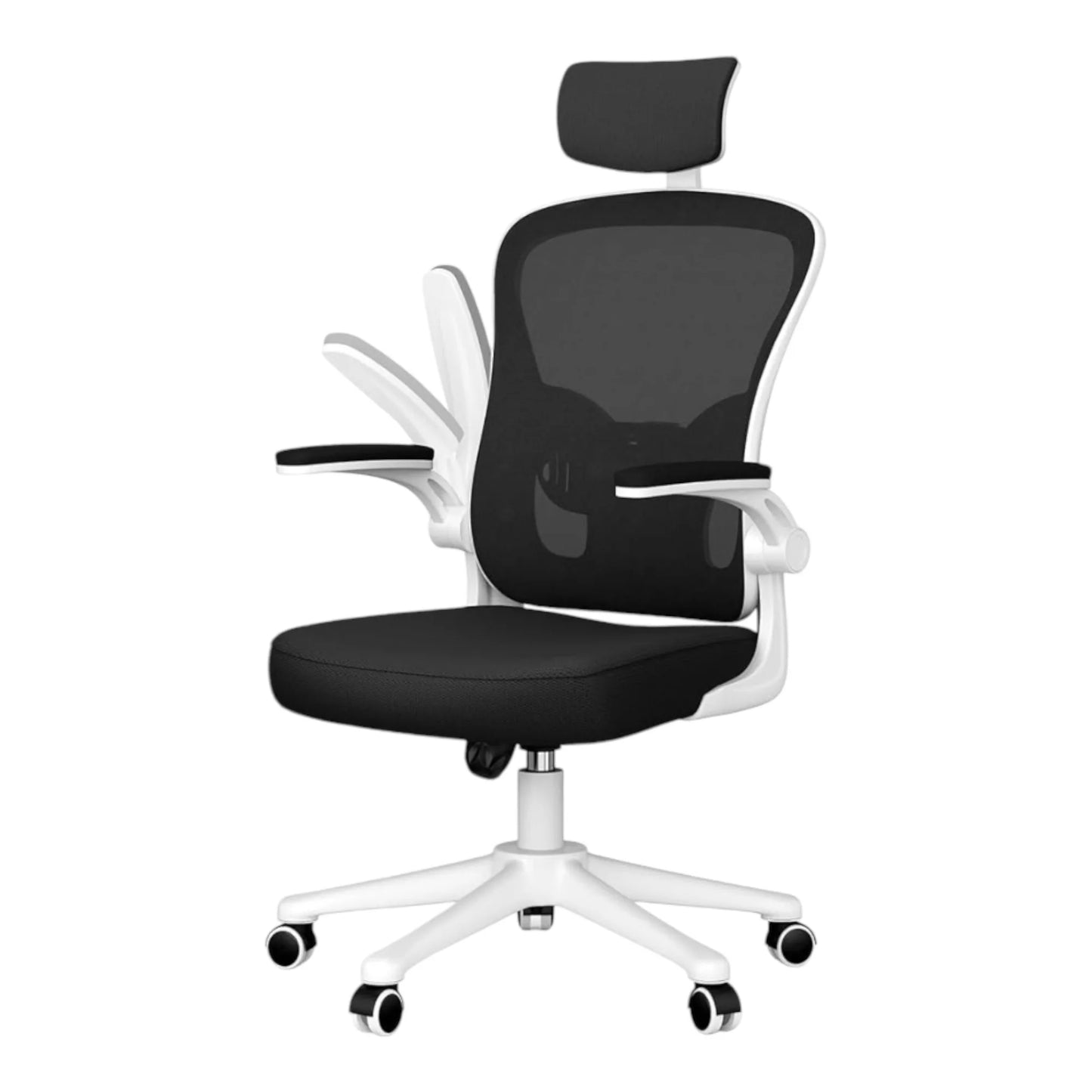 Office Chair, for Gaming, Ergonomic Desk with Headrest, Adjustable and with Lumbar Support Breathable Mesh Backrest 90 Folding Armrests °    360 Swivel °   (Sf168-001 6190 D1)