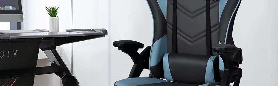 T-Lovendo Professional Gamer Chair |   Ergonomic |   Breathable Fabric |   Anti-Stain |   Comfortable Armrests |   Adjustable Height |   Reclining Backrest