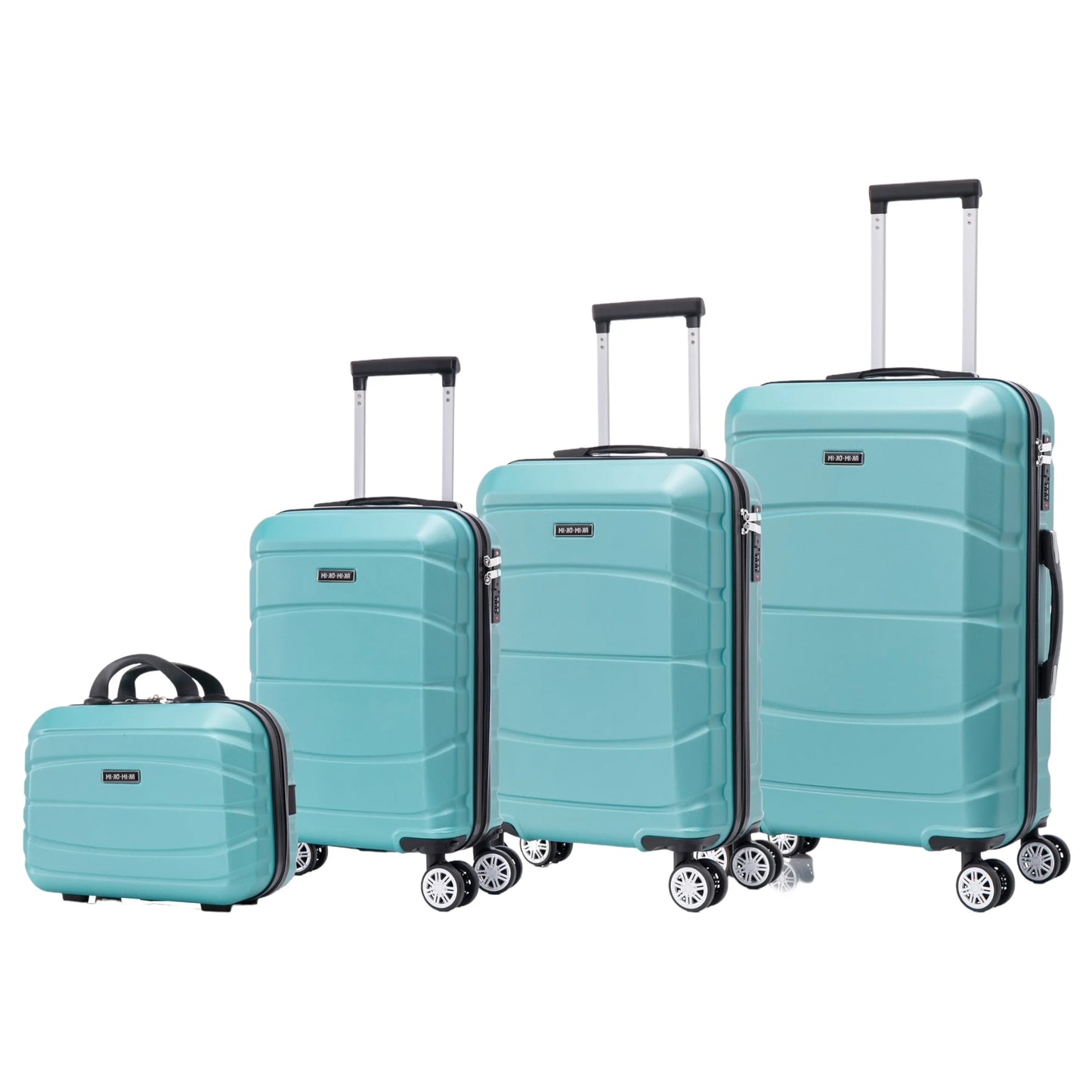 Set of Elegant Travel Suitcases: Lightweight Abs Shell, Numeric Lock, 4 360 Rotating Wheels ° ,Aluminum Telescopic Handle Suitcase Set Trolley Cabin Suitcase (6990 M008 8001 8002 8008 6020 D7)