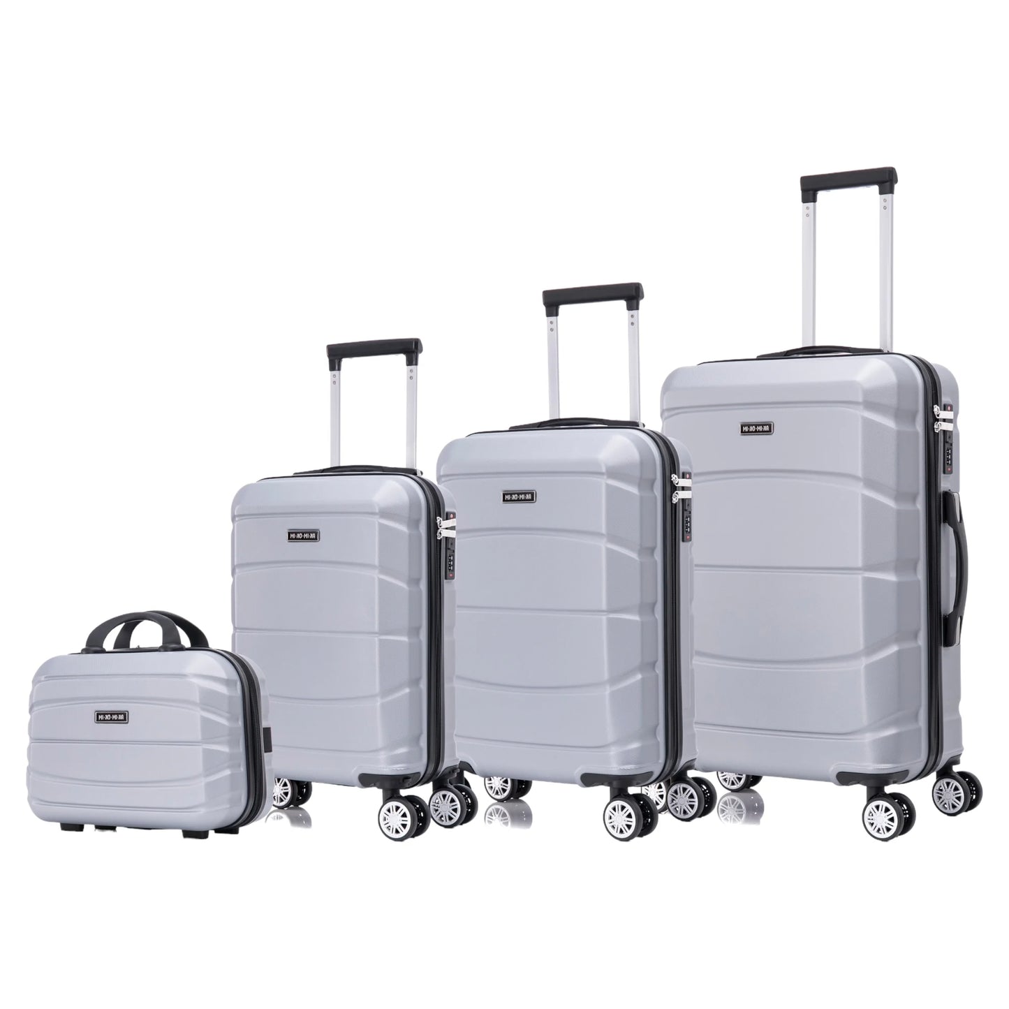 Set of Elegant Travel Suitcases: Lightweight Abs Shell, Numeric Lock, 4 360 Rotating Wheels ° ,Aluminum Telescopic Handle Suitcase Set Trolley Cabin Suitcase (6990 M008 8001 8002 8008 6020 D7)