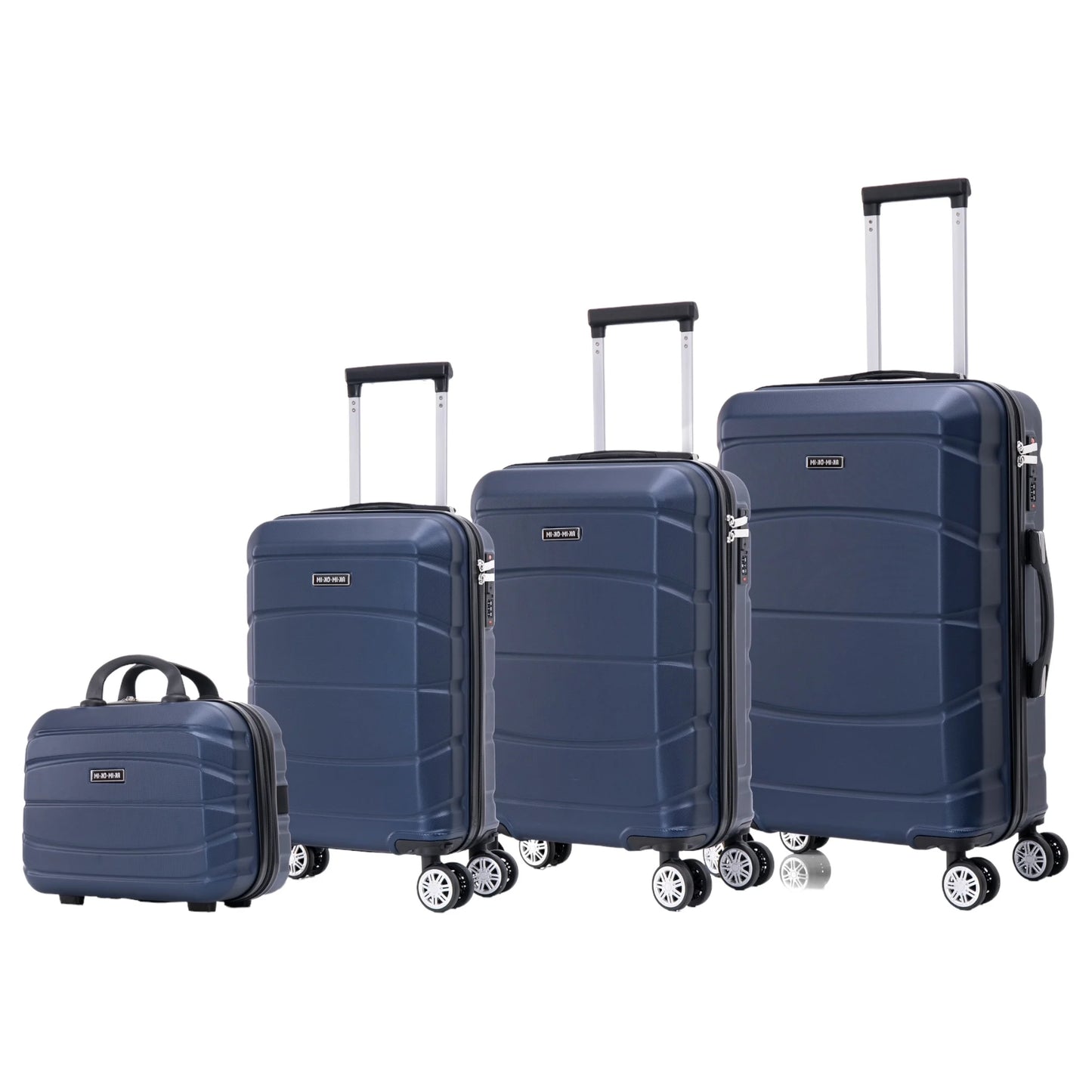 Set of Elegant Travel Suitcases: Lightweight Abs Shell, Numeric Lock, 4 360 Rotating Wheels ° ,Aluminum Telescopic Handle Suitcase Set Trolley Cabin Suitcase (6990 M008 8001 8002 8008 6020 D7)