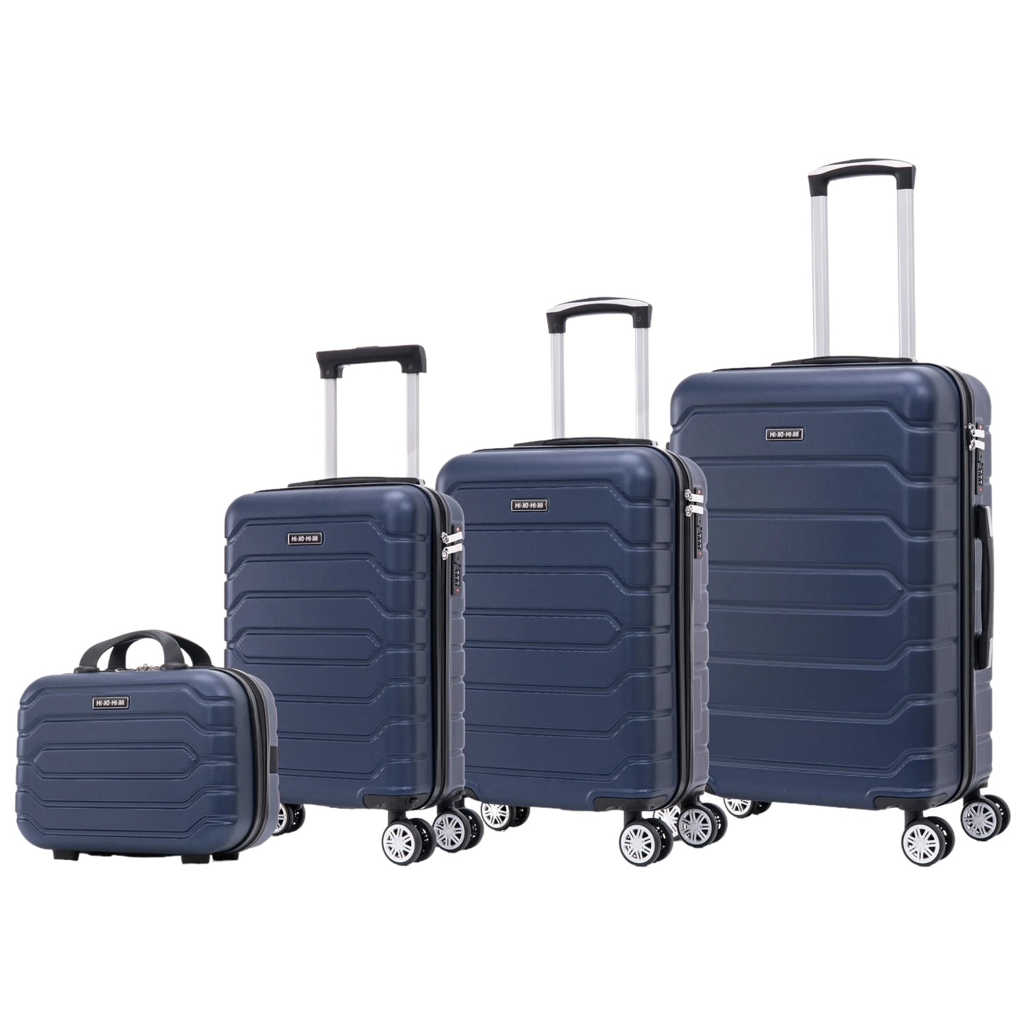 Set of Elegant Travel Suitcases: Lightweight Abs Shell, Numeric Lock, 4 360 Rotating Wheels ° ,Aluminum Telescopic Handle Suitcase Set Trolley Cabin Suitcase (6990 M008 8001 8002 8008 6020 D7)