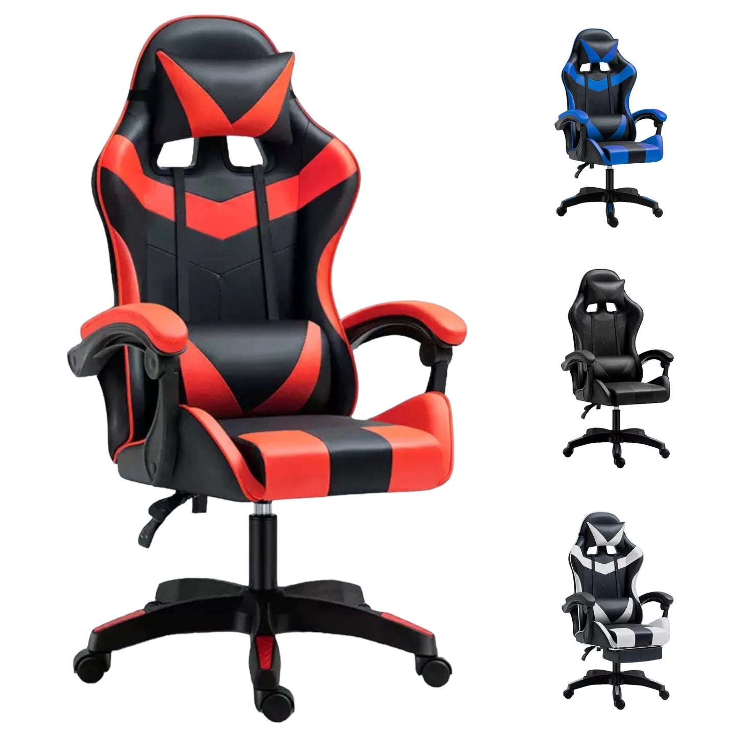 Gaming chair for desk, office and revolving Online games. Comfortable height adjustable chair for ergonomic Gaming, faux leather gaming chair, office Gaming racing chair It is ergonomic and with modern design. (7490 8490 S001