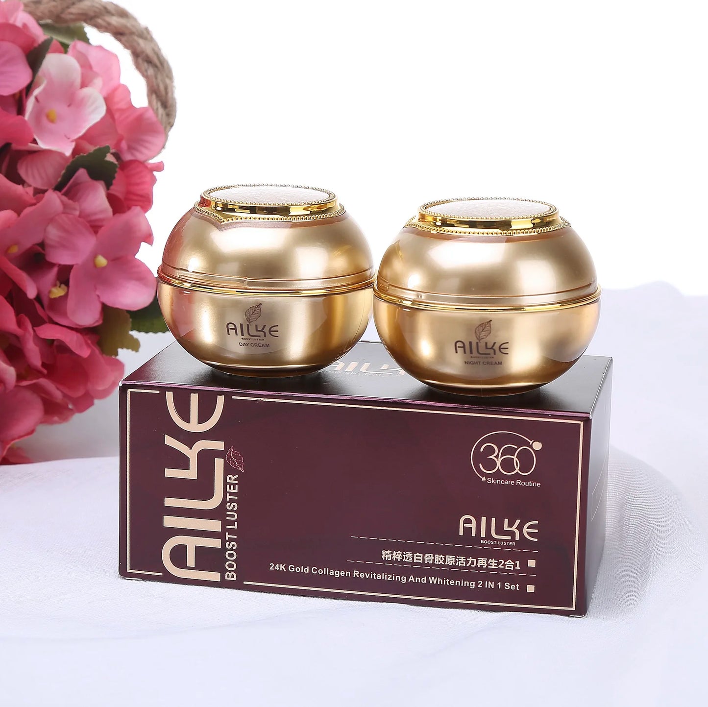 AILKE Whitening Face Care Set, Moisturizing, Brightening, With Collagen Vitamin C, Even Skin Tone, Suitable for Men and Women