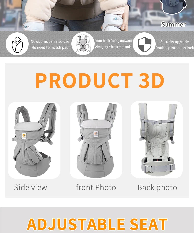 Egobaby Breeze Baby Carrier Multifunction Breathable Infant Carrier Backpack Kid Carriage Toddler baby Sling Wrap Suspenders 360