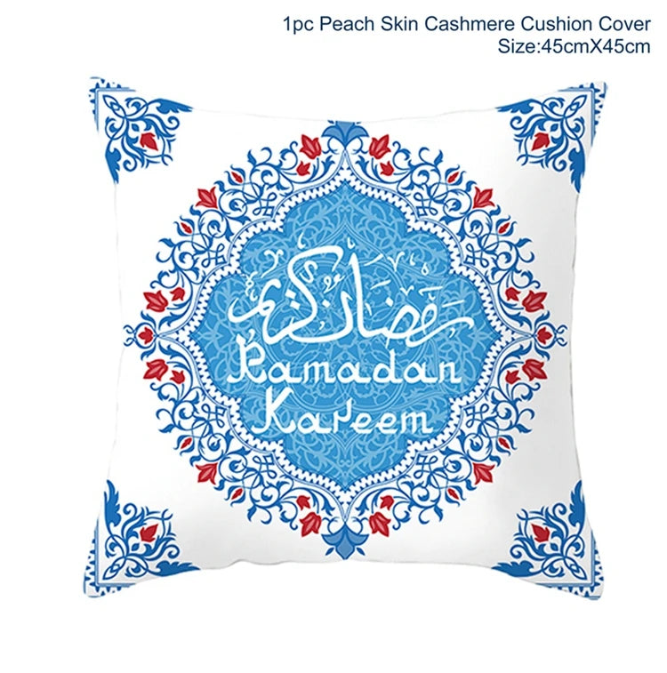 Eid Mubarak Cushion Cover Ramadan Decoration For Home 2025 Muslim Party Decor Islam Gifts Eid Al Adha Ramadan Kareem Pillow Case