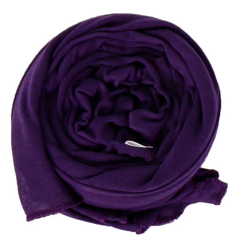 Muslim Jersey Hijab Scarf Women Double Loop Instant Hijab Scarf Femme Musulman Islamic Headscarf Cotton Shawl Wrap Bandana