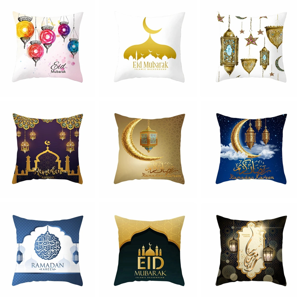 Eid Mubarak Cushion Cover Ramadan Decoration For Home 2025 Muslim Party Decor Islam Gifts Eid Al Adha Ramadan Kareem Pillow Case