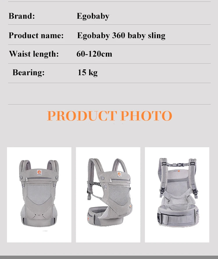 Egobaby Breeze Baby Carrier Multifunction Breathable Infant Carrier Backpack Kid Carriage Toddler baby Sling Wrap Suspenders 360