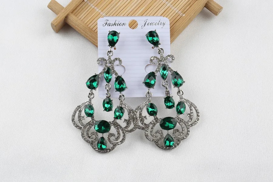 VEYO Vintage Luxurious AAA Rhinestone Drop Crystal Earrings for Women Fashion Jewelry Free shipping