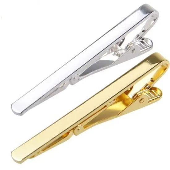 Fashion Alloy Gold Silver Men's Tie Clip Simple Style Bar Clasp Practical Chic Necktie Clasp CC7713