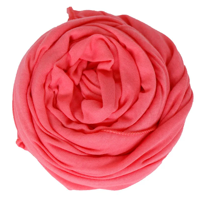 Muslim Jersey Hijab Scarf Women Double Loop Instant Hijab Scarf Femme Musulman Islamic Headscarf Cotton Shawl Wrap Bandana