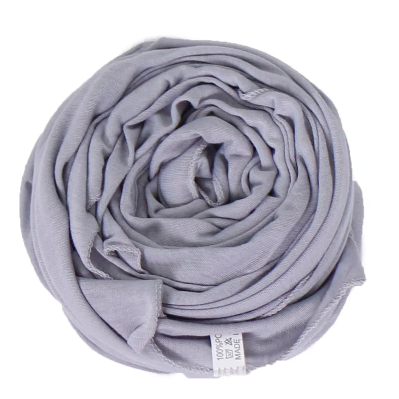 Muslim Jersey Hijab Scarf Women Double Loop Instant Hijab Scarf Femme Musulman Islamic Headscarf Cotton Shawl Wrap Bandana