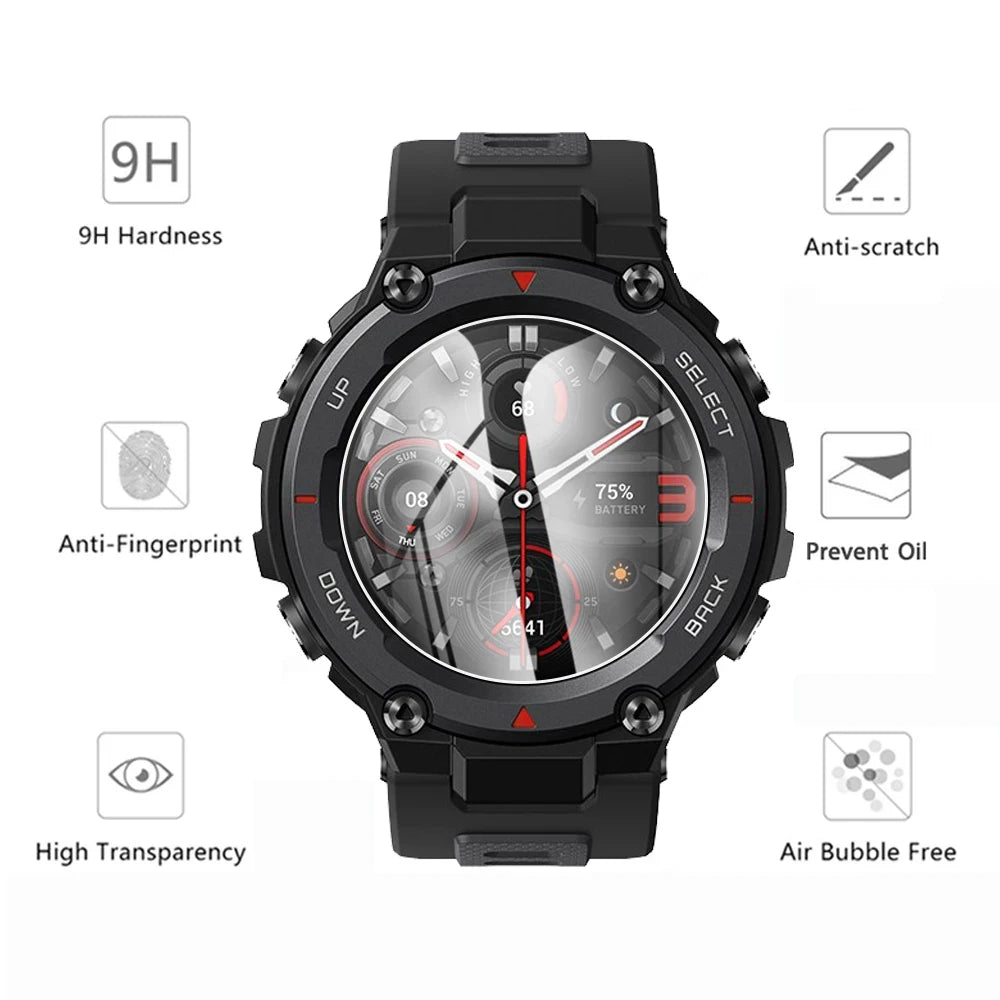 Tempered Glass For Xiaomi Huami Amazfit T Rex 3 2 Active Ultra Screen Protector Amazfit T-Rex Pro T Rex Balance Protective Glass