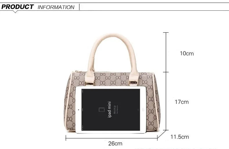 2022 Women Handbag Leather Shoulder Bags Fashion Totes Female Purse Six-Piece Set Designer Brand Large Capacity Casual