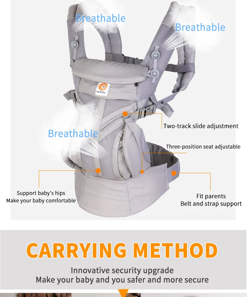 Egobaby Breeze Baby Carrier Multifunction Breathable Infant Carrier Backpack Kid Carriage Toddler baby Sling Wrap Suspenders 360