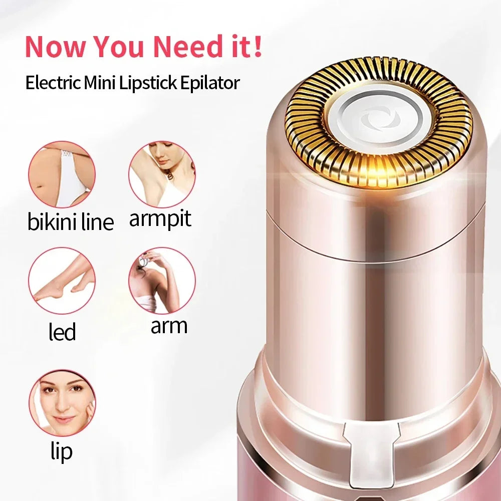 Portable Lipstick Shaped Women Electric Epilator Eyebrow Trimmer Painless Effective Facial Hair Removal Shaver Small Epilator