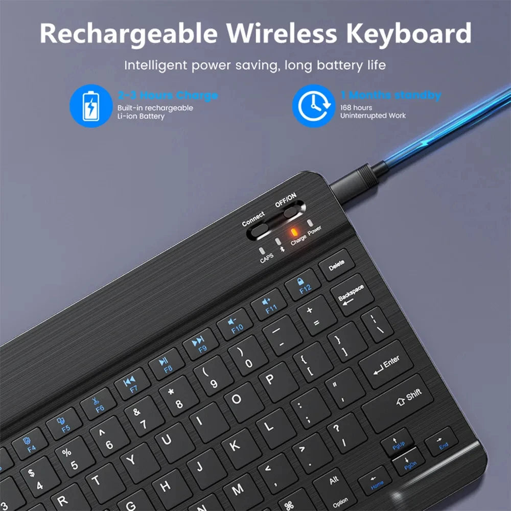 MicroData Bluetooth wireless keyboard for tablet, Mouse for IOS, Android, Windows, Mini Pro iPad Air,