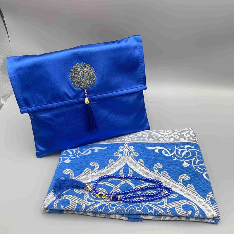 Muslim Prayer Mat Set Prayer Rug Prayer Beads Portable Home Travel Islamic Worship Blanket Storage Bag Ramadan Gifts