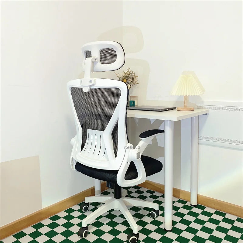 Nordic Office Chair Ergonomic Office Furniture Comfortable Sedentary Gaming Chair Lift Swivel Meeting Room Staff Computer Chair