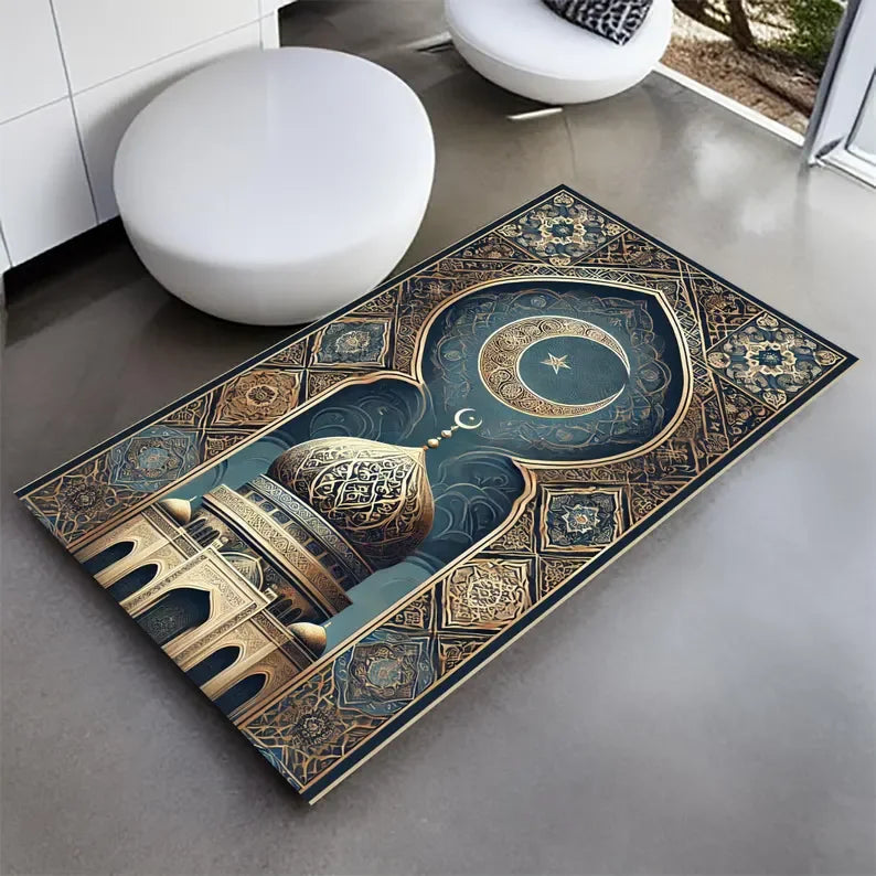 Divine Comfort Soft Muslim Prayer Rugs Turkish and Personalized Prayer Carpets and Flannel Floor Mat Perfect Gifts for Muslims