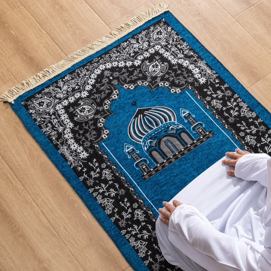 Women Men Muslim Prayer Rug Worship Kneel Printed Floor Mat Protable Travel Prayer Rugs Ramadan Gift Soft Islamic Prayer Rug