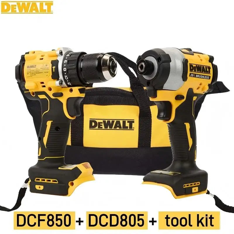 DeWaltDcd805Dcf850 bag Lithium Brushless Motor Screwdriver Electric Screwdriver Electric Hand Drill Impact Drill Combination Kit