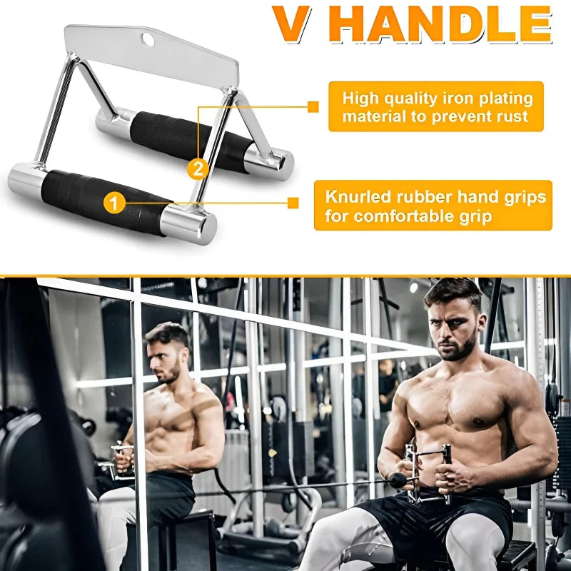 Gantry Frame Equipment Biceps Training Double Head Pull Rope Gym Accessories Triceps Lower Press Handle Tricep Laterals Muscle